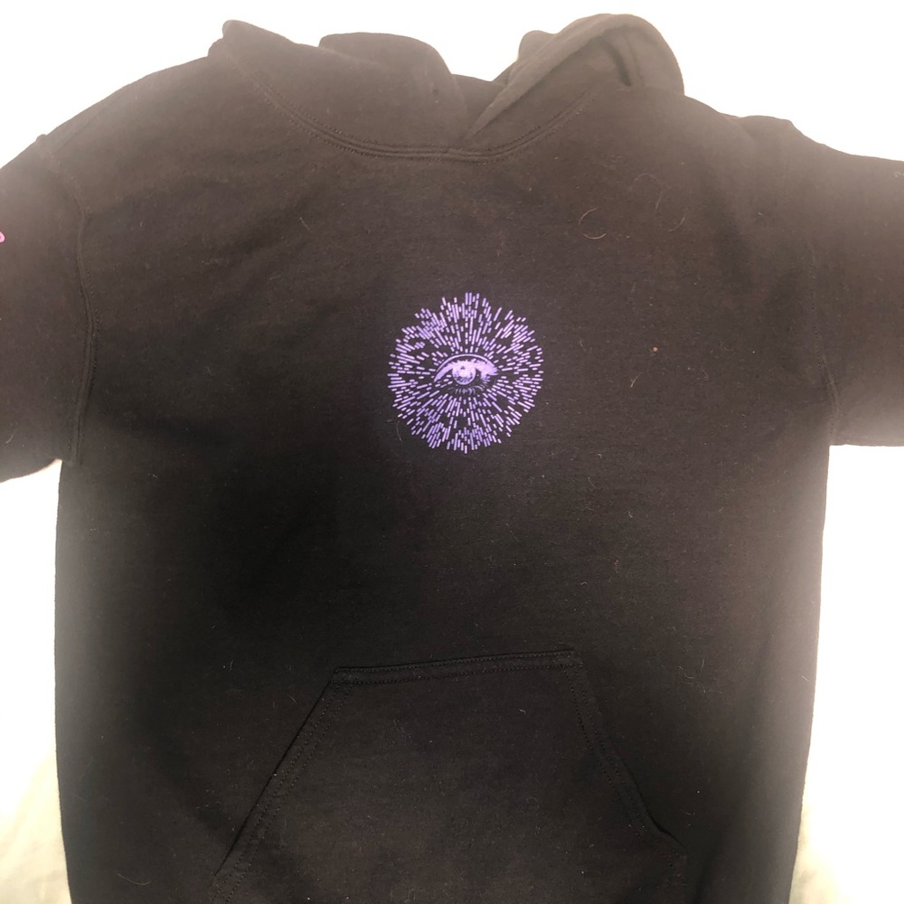 black hoodie, NEVER WORN